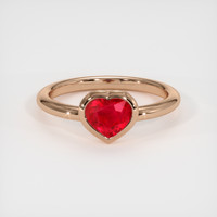 1.03 Ct. Ruby Ring, 14K Rose Gold 1