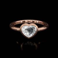 1.03 Ct. White Sapphire Ring, 18K Rose Gold 1