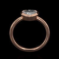 1.03 Ct. White Sapphire Ring, 18K Rose Gold 3