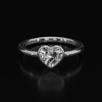 1.10 Ct. White Sapphire Ring, 10K White Gold 1