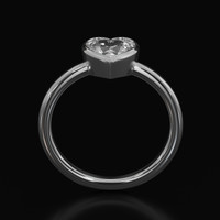 1.10 Ct. White Sapphire Ring, 10K White Gold 3