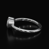 1.10 Ct. White Sapphire Ring, 10K White Gold 4