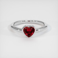 1.15 Ct. Ruby Ring, 14K White Gold 1