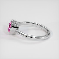 1.56 Ct. Pink Sapphire Ring, 14K White Gold 4