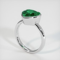 3.01 Ct. Emerald Ring, 18K White Gold 2