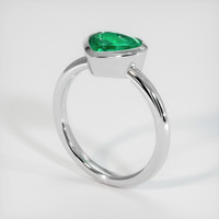 1.46 Ct. Emerald Ring, 18K White Gold 2