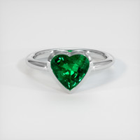 1.58 Ct. Emerald Ring, 18K White Gold 1