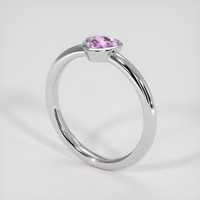 0.57 Ct. Purple Sapphire Ring, 18K White Gold 2
