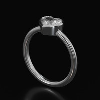 1.10 Ct. Sapphire Ring, 18K White Gold 2