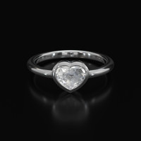 1.03 Ct. Sapphire Ring, 18K White Gold 1