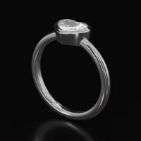 1.03 Ct. Sapphire Ring, 18K White Gold 2