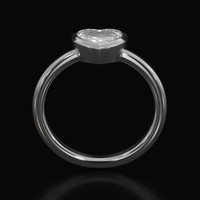 1.03 Ct. Sapphire Ring, 18K White Gold 3