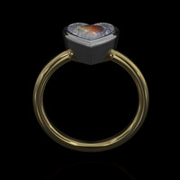 2.00 Ct. Gemstone Ring, 14K White & Yellow 3