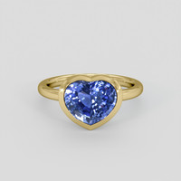 3.98 Ct. Blue Sapphire Ring, 10K Yellow Gold 1