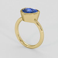 3.98 Ct. Blue Sapphire Ring, 10K Yellow Gold 2