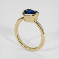 2.07 Ct. Blue Sapphire Ring, 10K Yellow Gold 2
