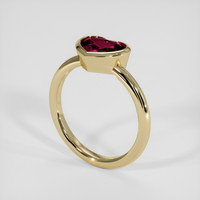 2.61 Ct. Red Rhodolite Garnet Ring, 14K Yellow Gold 2