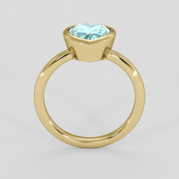 2.79 Ct. Greenish Blue Zircon Ring, 14K Yellow Gold 3