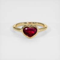 1.65 Ct. Ruby Ring, 14K Yellow Gold 1