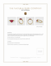 Ruby Ring 3.76 Ct., 14K Yellow Gold Appraisal
