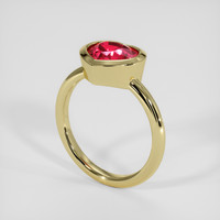 2.11 Ct. Pinkish Red Ruby Ring, 14K Yellow Gold 2