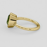 2.09 Ct. Yellowish Green Sapphire Ring, 14K Yellow Gold 4