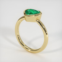 1.46 Ct. Emerald   Ring, 18K Yellow Gold 2