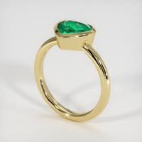 1.46 Ct. Emerald Ring, 18K Yellow Gold 2