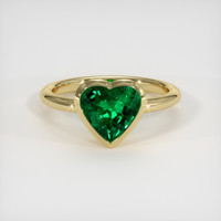 1.58 Ct. Emerald Ring, 18K Yellow Gold 1