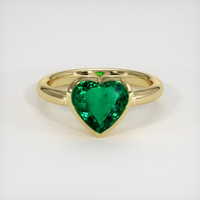 1.98 Ct. Emerald Ring, 18K Yellow Gold 1