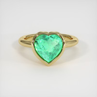 2.72 Ct. Emerald Ring, 18K Yellow Gold 1