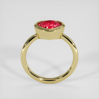 2.14 Ct. Pinkish Red Ruby Ring, 18K Yellow Gold 3