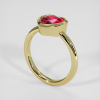 2.02 Ct. Ruby Ring, 18K Yellow Gold 2