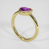 1.51 Ct. Pinkish Purple Sapphire Ring, 18K Yellow Gold 2