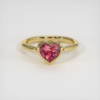 2.06 Ct. Padparadscha Sapphire Ring, 18K Yellow Gold 1
