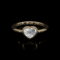 1.03 Ct. White Sapphire Ring, 18K Yellow Gold 1