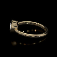 1.03 Ct. White Sapphire Ring, 18K Yellow Gold 4