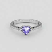 1.01 Ct. Violet Sapphire Ring, Platinum 950 1