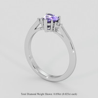 1.01 Ct. Violet Sapphire Ring, Platinum 950 2