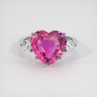 6.01 Ct. Pink Sapphire Ring, Platinum 950 1