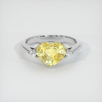 2.77 Ct. Yellow Sapphire Ring, Platinum 950 1