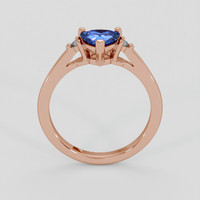 0.57 Ct. Blue Sapphire Ring, 14K Rose Gold 3