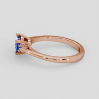 0.57 Ct. Blue Sapphire Ring, 14K Rose Gold 4