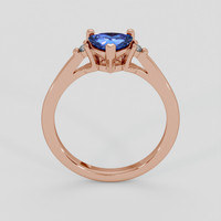 0.57 Ct. Blue Sapphire Ring, 18K Rose Gold 3