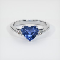 2.03 Ct. Sapphire Ring, 14K White Gold 1