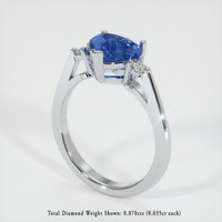 2.03 Ct. Sapphire Ring, 14K White Gold 2