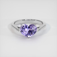 2.69 Ct. Purple Sapphire Ring, 14K White Gold 1