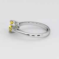 1.51 Ct. Yellow Sapphire Ring, 14K White Gold 4
