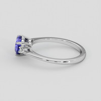1.05 Ct. Purplish Blue Sapphire Ring, 14K White Gold 4