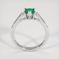 0.39 Ct. Emerald Ring, 18K White Gold 3